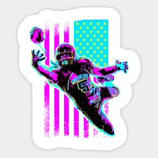 American Football Player Sticker